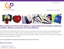 Tablet Screenshot of graniteprint.com